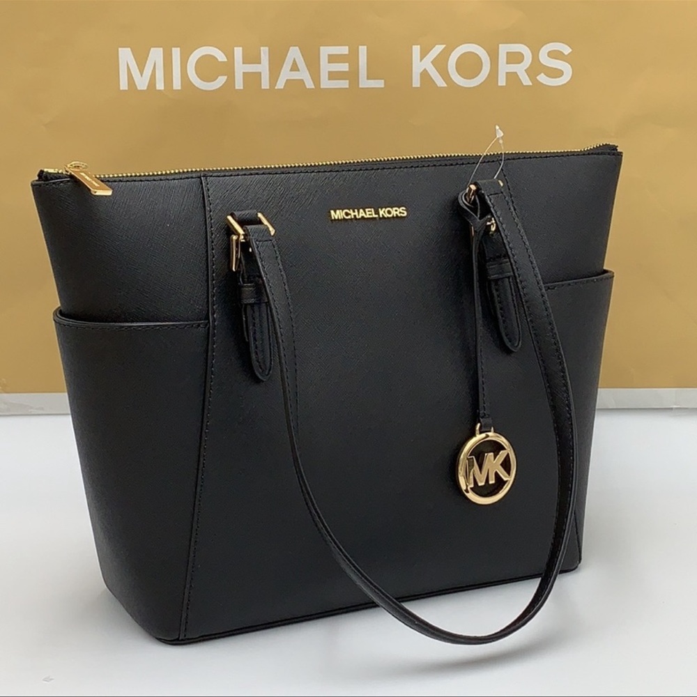 MICHAEL KORS Charlotte Large Leather Top-Zip Tote - Picture 14 of 16